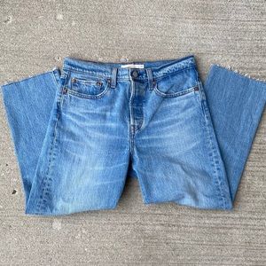 Levi’s highwaisted wedgie straight leg denim jeans